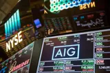 New York Stock Exchange viser udviklingen i AIG aktien.