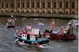 Båter på elva Themsen driver valgkamp for begge sider i folkeavstemningen