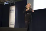 Pippa Malmgren på scenen til Nyttårskonferansen 2016